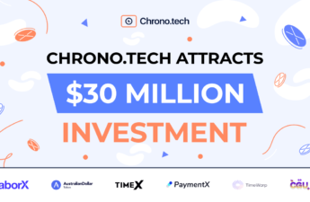 Chrono․Tech Attracts $30 million Investment – Press release Bitcoin News