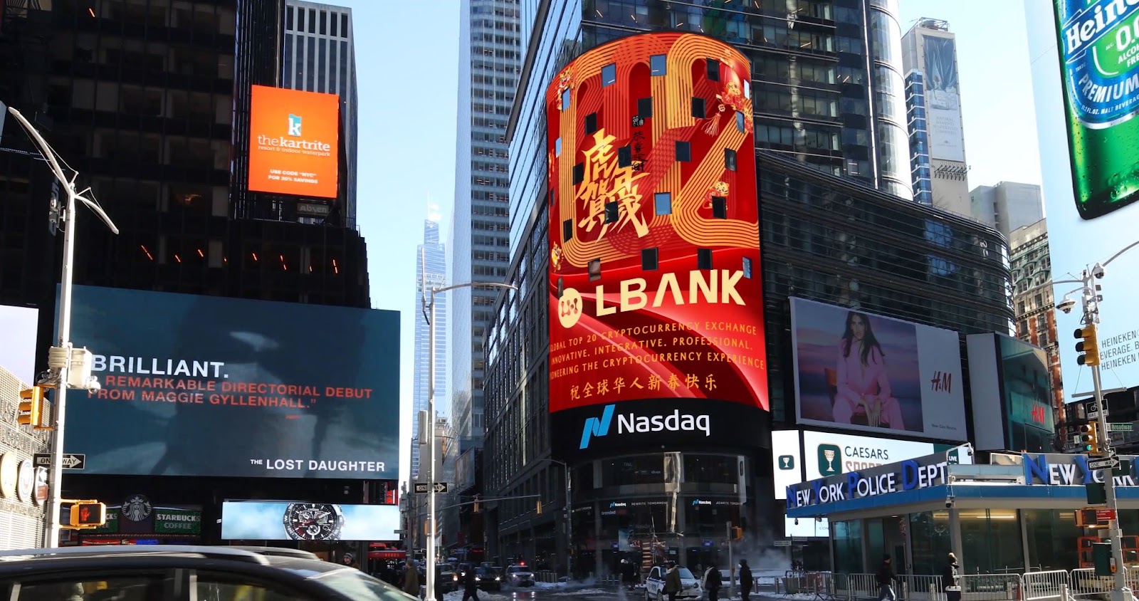 Major Exchange LBank Wishes Lunar New Year via NASDAQ Billboard on Times Square NYC – Press release Bitcoin News