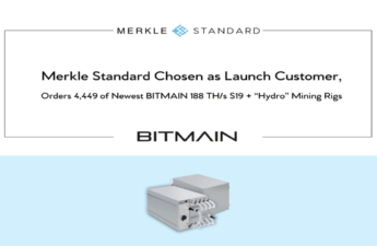 Merkle Standard Chosen as Launch Customer, Orders 4,449 of Newest BITMAIN 188 TH/S S19 + “Hydro” Mining Rigs – Press release Bitcoin News