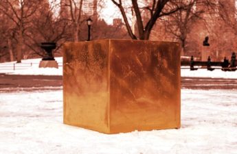 Why Was a Gold Cube Worth $11.7 Million Guarded in Central Park? Crypto, Of Course