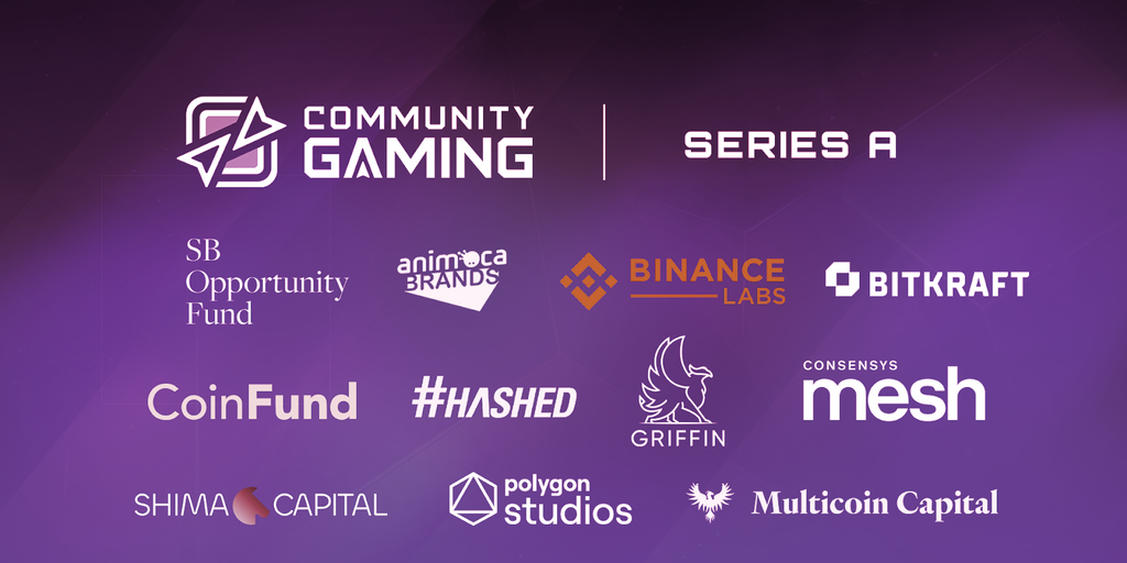 Community Gaming Raises $16 Million in Series A from Softbank, Animoca, Binance, ConsenSys