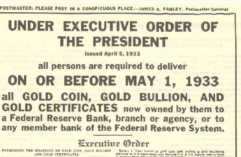 Could the Government Confiscate Gold Again? A Look at Today's 'Emergencies' and Revisiting Executive Order 6102 – Featured Bitcoin News