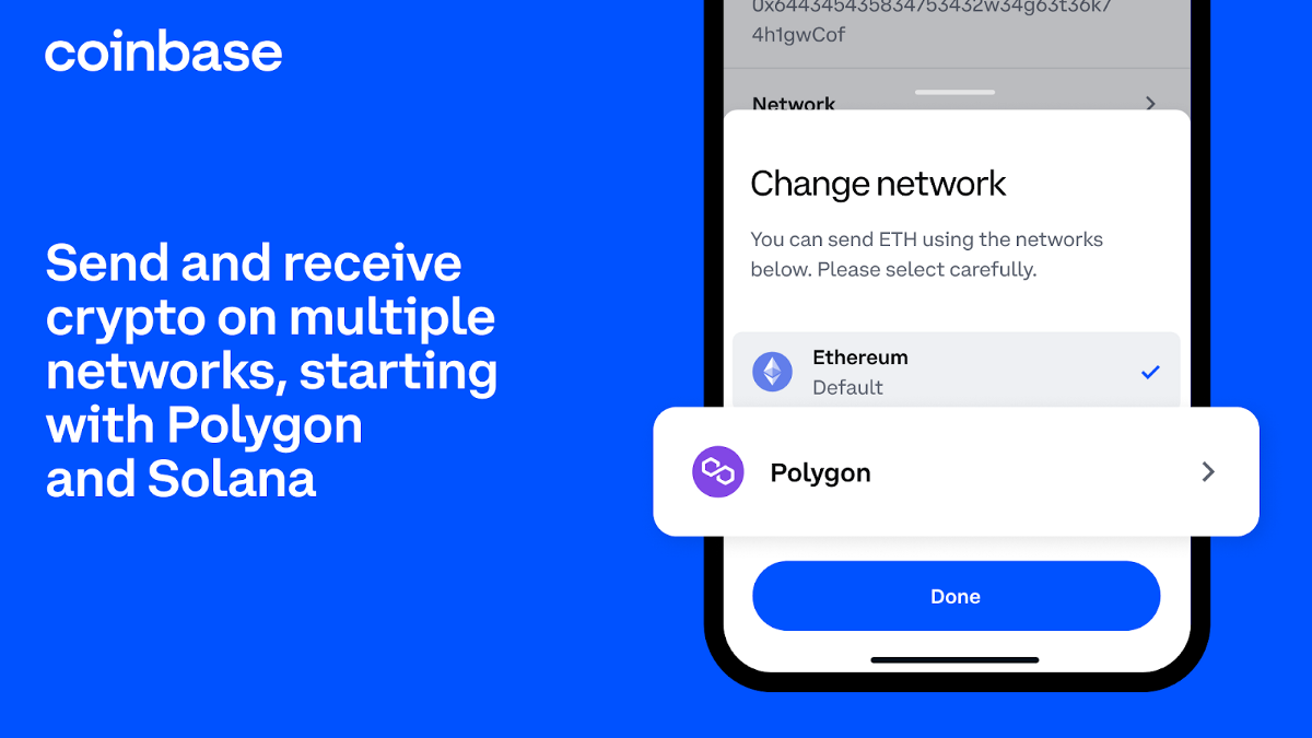 Send and receive crypto on multiple networks, starting with Polygon and Solana | by Coinbase | Jun, 2022