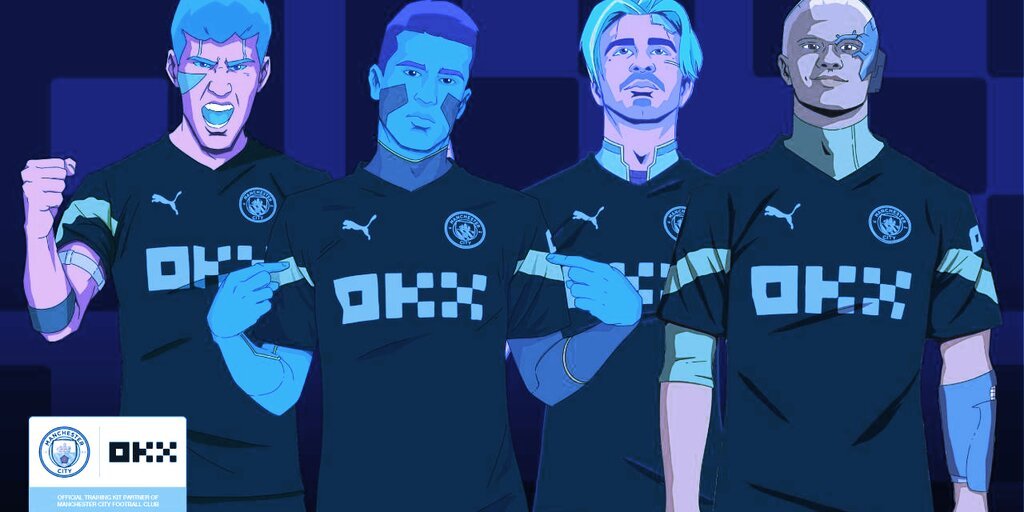 Crypto-Curious Manchester City Adds OKX Logo to New Training Kit