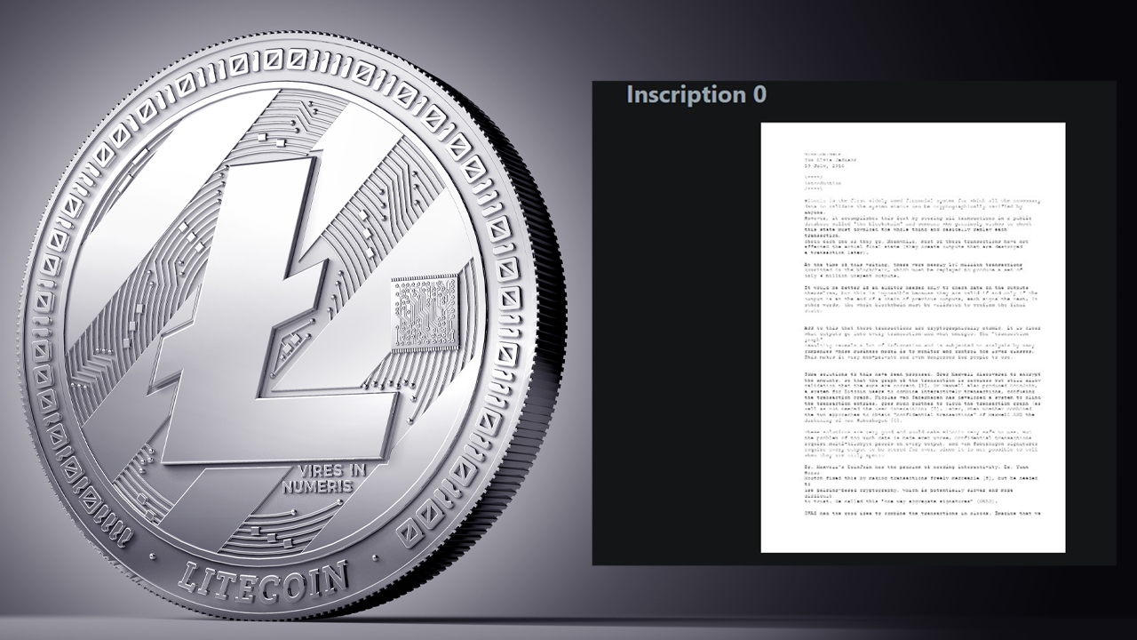 Litecoin Network Adopts Ordinal Inscriptions, Following Bitcoin's Lead – Technology Bitcoin News