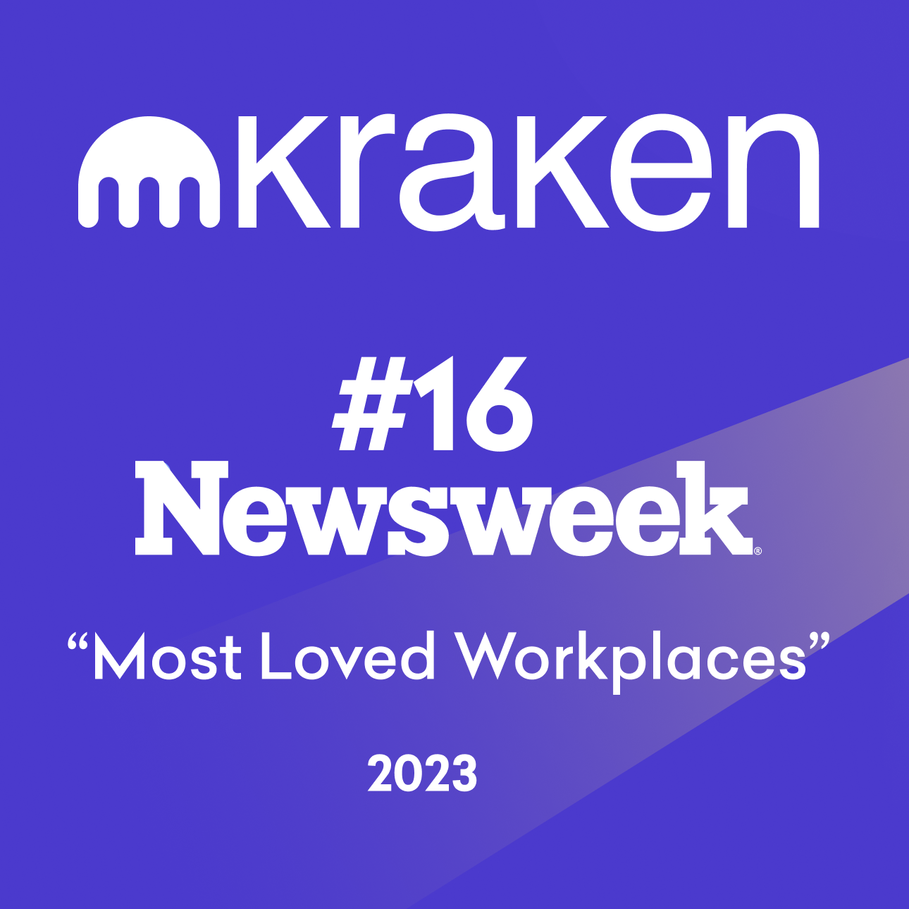 Kraken is recognized as a Newsweek Top 100 Global Most Loved Workplace