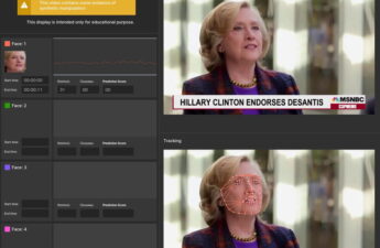 Clip: DeepMedia's DeepID Deepfake Detection Tool at Work