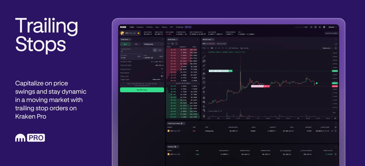 Announcing trailing stop orders on Kraken Pro