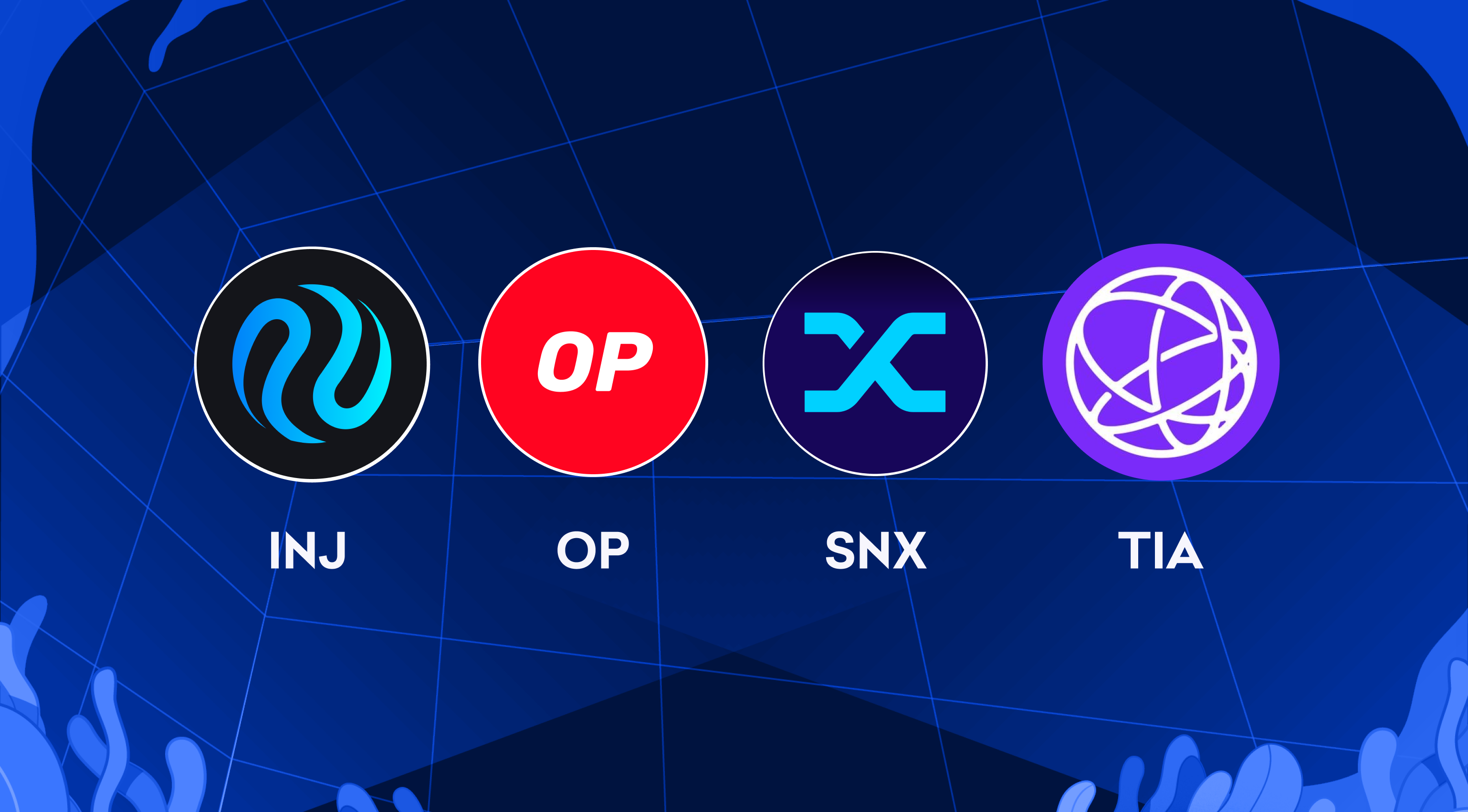 Expanded margin pairs available for INJ, OP, SNX and TIA!