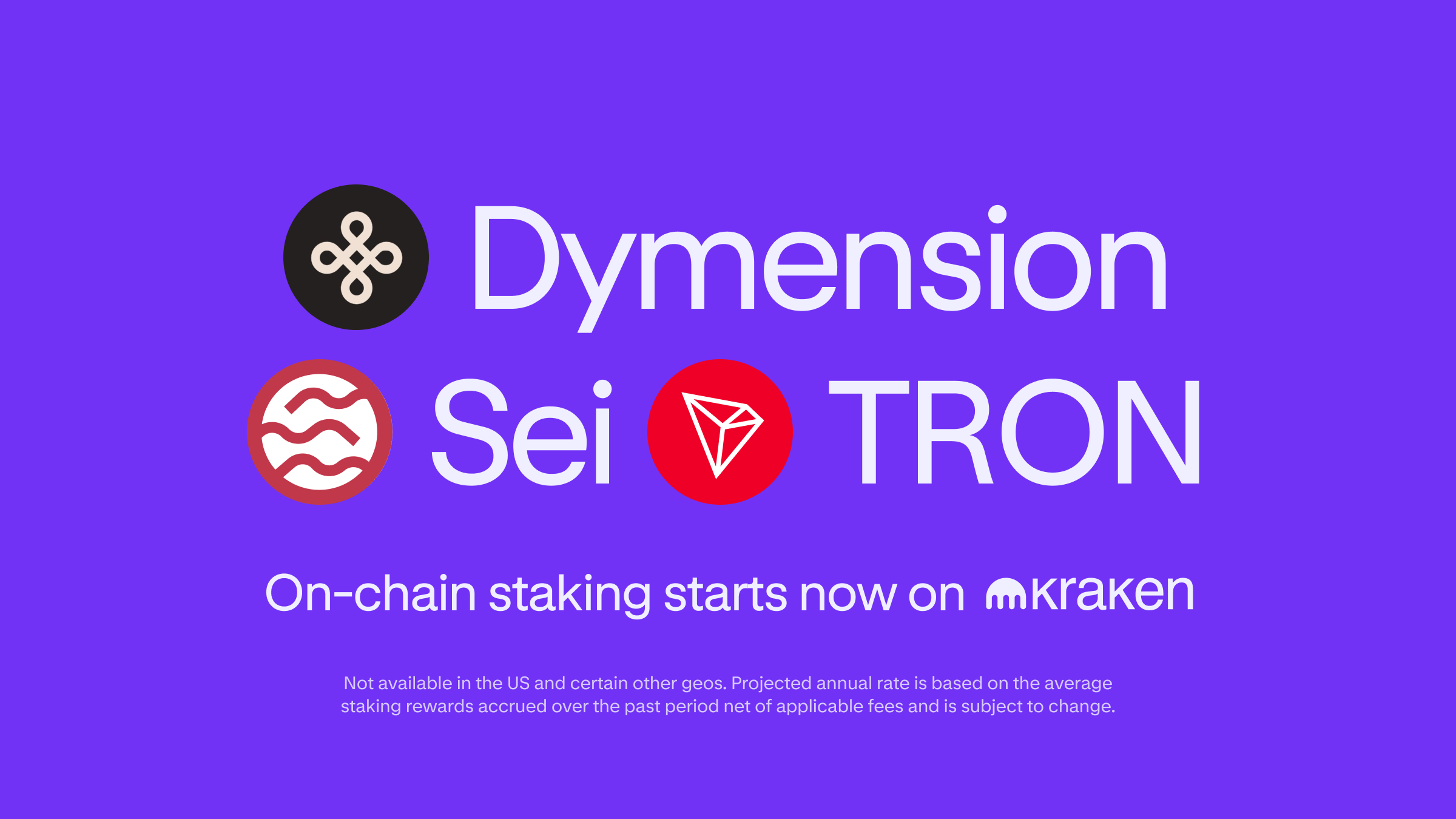 Bonded Staking for DYM, SEI and TRX starts now