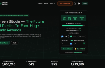 New ICO Green Bitcoin Introduces the Gamified Green Staking and Raises $6M in 2 Weeks