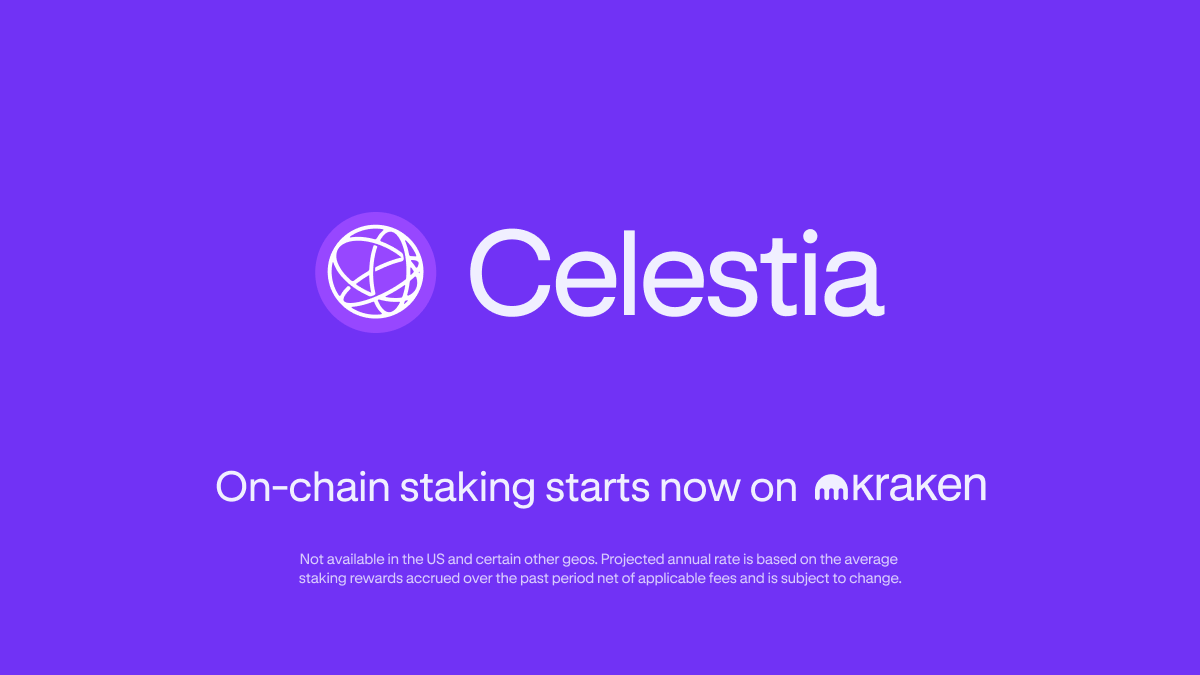 Bonded and Flex Staking for Celestia (TIA) starts now