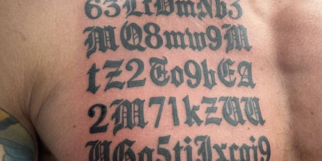 Conversation between Hop and tattoo artist. Hop: we had an extra U hahaha. I'm not mad at all, it's fucking hilarious. But maybe we can cover the extra u Tattoo artist: damn dog! that's why I was like double triple check shit. I'll find a hieroglyph to cover it. That sux.