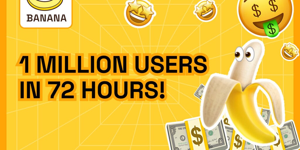 TON Game ‘BANANA’ Hits 1M Users in 72 Hours