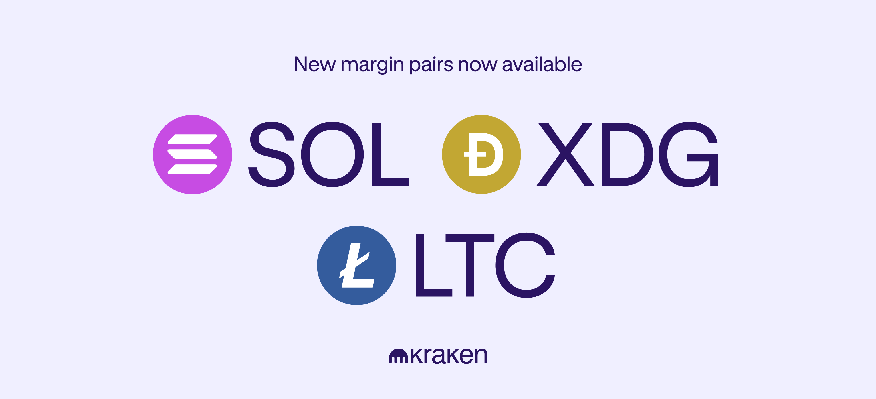 Expanded margin pairs available for SOL, XDG, and LTC!