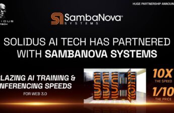 Solidus Ai Tech and SambaNova Systems Bring High Speed AI to Web3 World