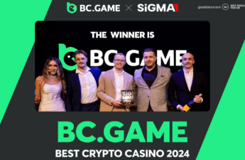 BC.GAME Celebrates Third Consecutive Win at the SiGMA Global Gaming Awards With 2024 Best Crypto Casino Title