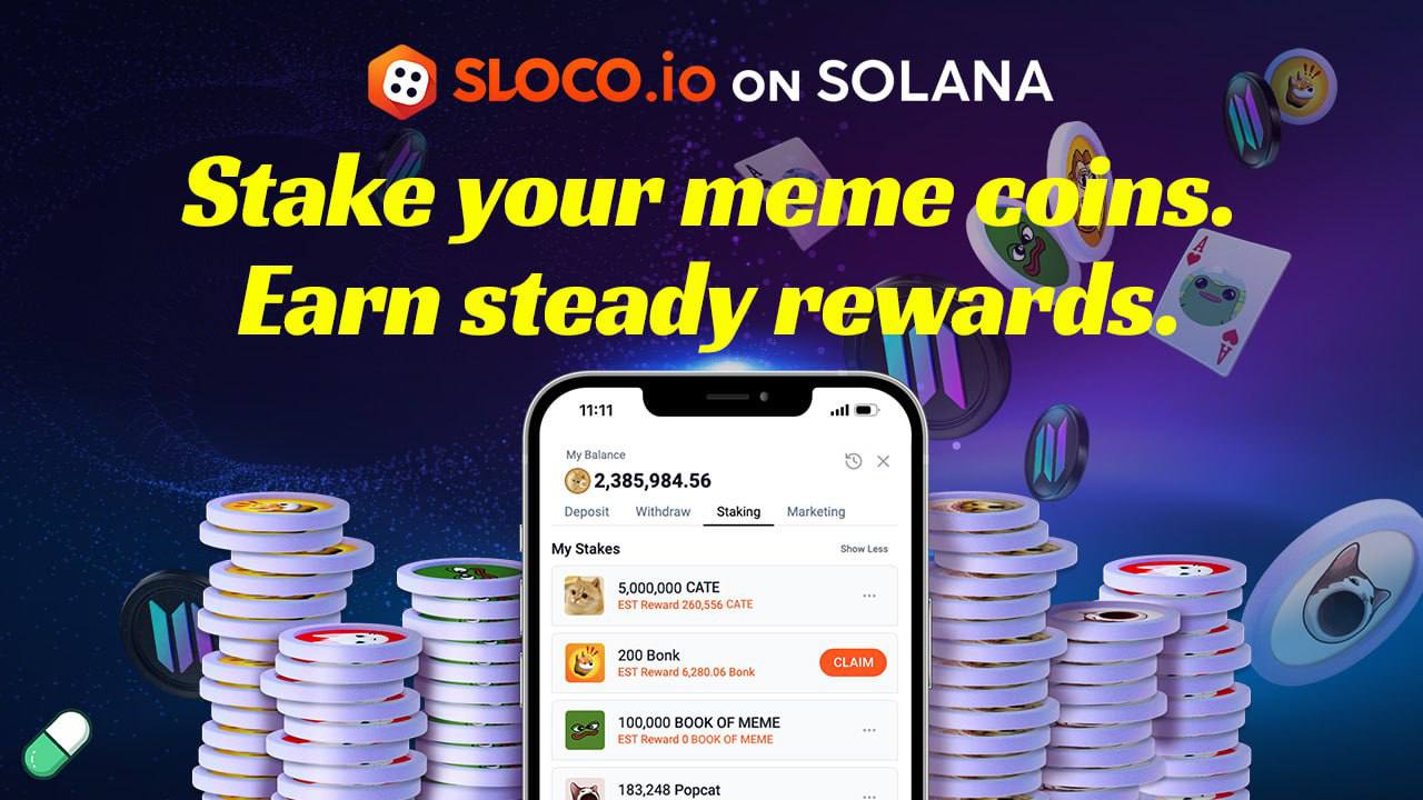 Sloco Launches Groundbreaking Staking Platform for Meme Token Holders