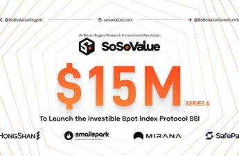 Ai-Driven Crypto Research Platform SoSoValue Raises $15 Million Series A to Launch the Investible Spot Index Protocol SSI