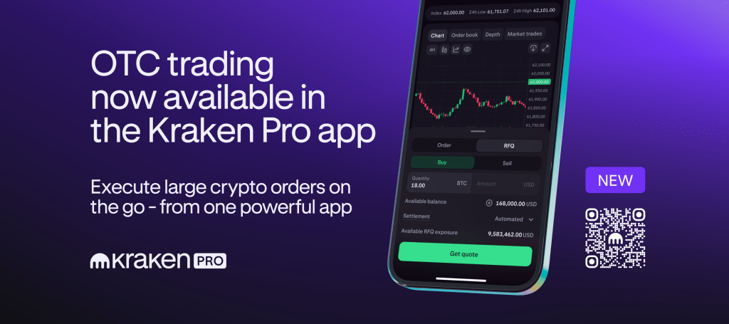 Trade OTC on the go with the Kraken Pro app