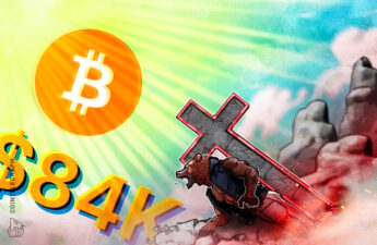 Bitcoin risks new 'death cross' as BTC price tackles $84K resistance