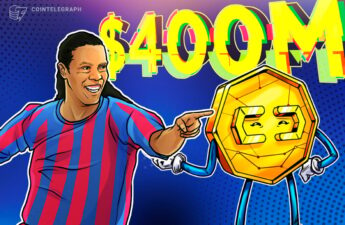 Ronaldinho launches token with 35% insider supply, hits $397M market cap